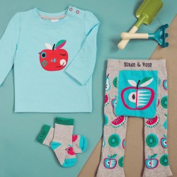 3в1 Комплект Blade&Rose - Ябълка (блуза, клинче и чорапки)