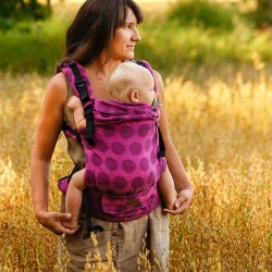 Ергономична раница Kinder Hop Multi Grow - Dots Pink