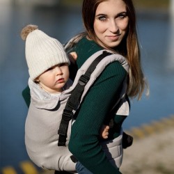 Ергономична раница Kinder Hop Multi Grow - Little Herringbone Ecru