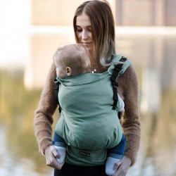 Ергономична раница Kinder Hop Multi Grow - Little Herringbone Turquoise