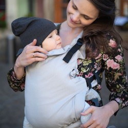 Ергономична раница Kinder Hop Multi Soft - Little Herringbone Ecru