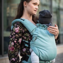 Ергономична раница Kinder Hop Multi Soft - Little Herringbone Turquoise