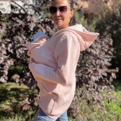 Памучен суитшърт за бебеносене Simply - Candy Pink