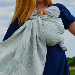 Слинг с халки (ринг слинг) Nashsling - Palms mint (100% памук)