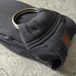 Муселинов слинг с халки (ринг слинг) Nashsling - Soft Graphite (100% памук)