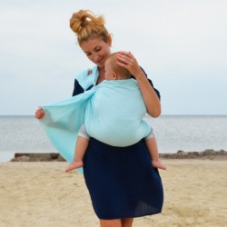 Муселинов слинг с халки (ринг слинг) Nashsling - Soft Mint (100% памук)